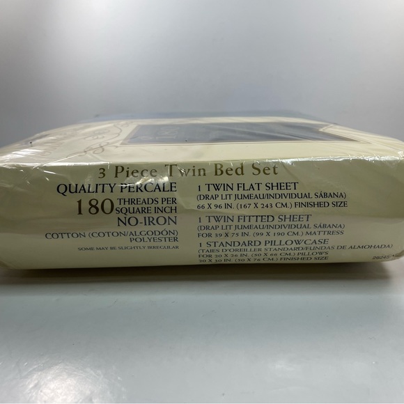Vintage Royale Gold Collection Percale 180 Count Floral 3 Piece Twin Set - NEW - Picture 4 of 7
